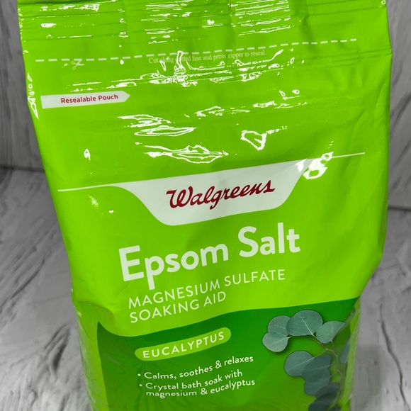 Walgreens Eucalyptus Epsom Salt Bath Crystal Bath Soak Detox Calm Relax 3LB - Picture 3 of 4